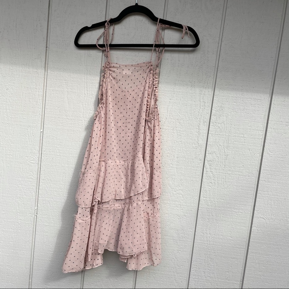 Free People Polka Dot Pink Ruffle Slip Dress - Picture 3 of 5